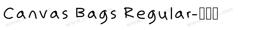 Canvas Bags Regular字体转换